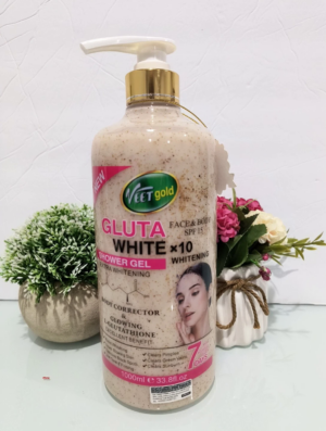 Veet Gold gluta white face body corrector glowing shower gel Veet Gold Gluta White Face & Body Corrector Glowing Shower Gel