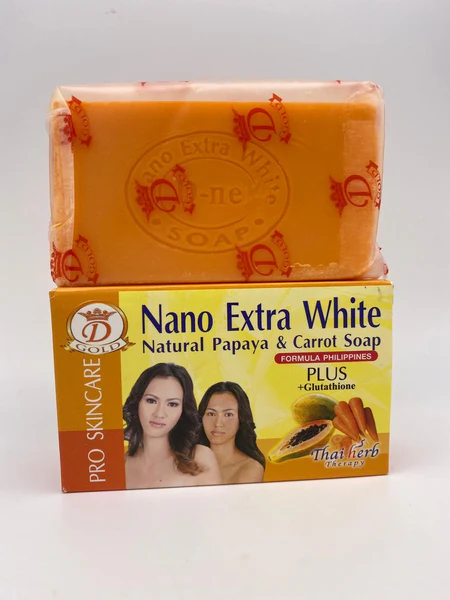 Nano White Soap Nano Extra White Natural Papaya & Carrot Soap Plus Glutathione